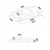 Stropna napa FALMEC Stella plus bela 120 cm (Motor 950 m3/h)