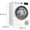 Sušilni stroj s toplotno črpalko BOSCH WTH8520BBY Serie 4