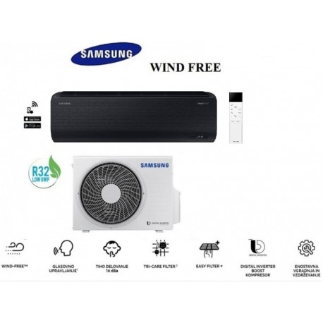 Klimatska naprava SAMSUNG AR70F07C1ABNEU/AR70F07C1AWNEU  WIND-FREE AVANT S2 Black + montaža na ključ z nosilnimi konzolami!