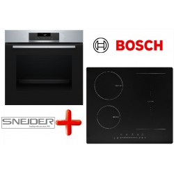Super set pečica BOSCH HBF114BS1 + plošča IKP62-4 SNEIDER