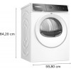 Sušilni stroj s toplotno črpalko BOSCH WRB247CEBY Serie 8