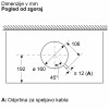Vgradna napa BOSCH DBB99ET65 Serie 8, mat črna, AccentLine