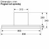 DBB97DP60 Vgradna napa, 90 cm BOSCH Matirana črna Serie 6