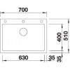 PLEON 8 525957 Pomivalno korito BLANCO