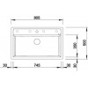 DALAGO 8-F 516639 Pomivalno korito BLANCO