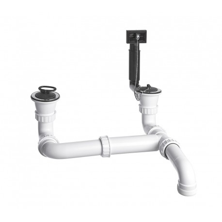 Dvojna pretočna garnitura 1½'' za TOP EZ/EZS 137034 BLANCO