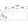 CLARON 5 S-IF, levi 521626 Pomivalno korito BLANCO