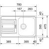 Pomivalno korito FRANKE EFX 614-78 EUROFORM s PopUp ventilom