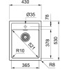 Pomivalno korito Franke SID 610-40 SIRIUS TECTONITE arktično bela