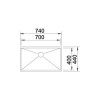 Pomivalno korito BLANCO ZEROX 500-U Dark Steel 526243