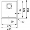 Fragranit podvgradno korito Franke KNG 110-37 KUBUS 2 glacier