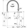 Armatura Franke PESCARA XL nerjaveče jeklo z izvlečno prho