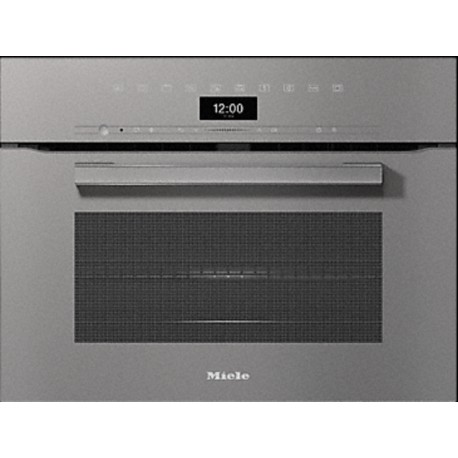 Kompaktna pečica z mikrovalovi Miele obsidian črna H 7440 BM
