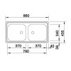TOP EZ 8 X 4 500372 Pomivalno korito BLANCO