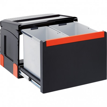Sorter odpadkov FRANKE CUBE 50 stransko odpiranje z vrati omarice 18L + 14L