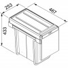 Sorter odpadkov FRANKE CUBE 30 ročno odpiranje 3x 10L