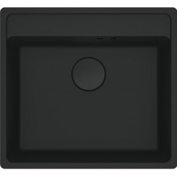 Fraganit Korita FRANKE MRG 110-52 TL Črna Mat - Ekscentrični ventil z gumbom nerjaveče jeklo