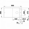 AXIA III 6 S-F 527225 Pomivalno korito BLANCO