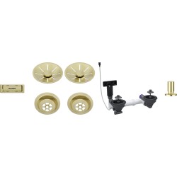 Odtok dvojni Blanco InFino 207443 satin gold